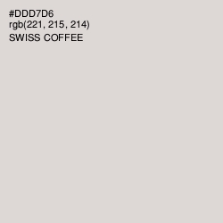 #DDD7D6 - Swiss Coffee Color Image
